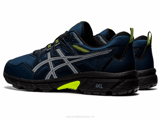 poinçon gel-venture 8 bleu français/jaune de sécurité Asics L6N0K1628