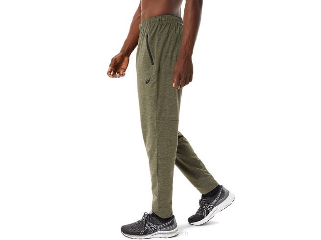 jogging technique pour hommes manteau vert chiné Asics L6N0K866