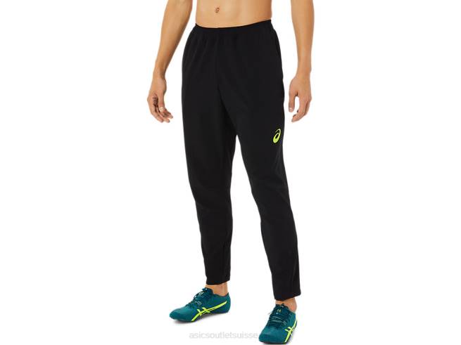 pantalon tissé extensible pour hommes performance noir Asics L6N0K1448
