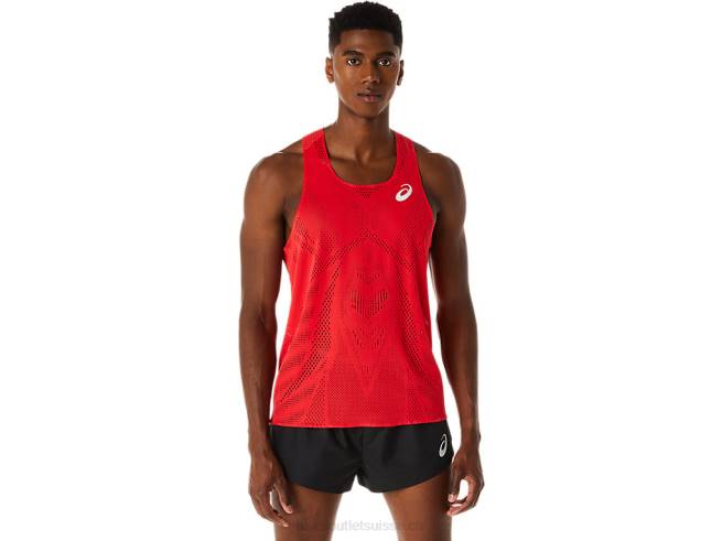 débardeur actibreeze jacquard pour homme rouge électrique Asics L6N0K130