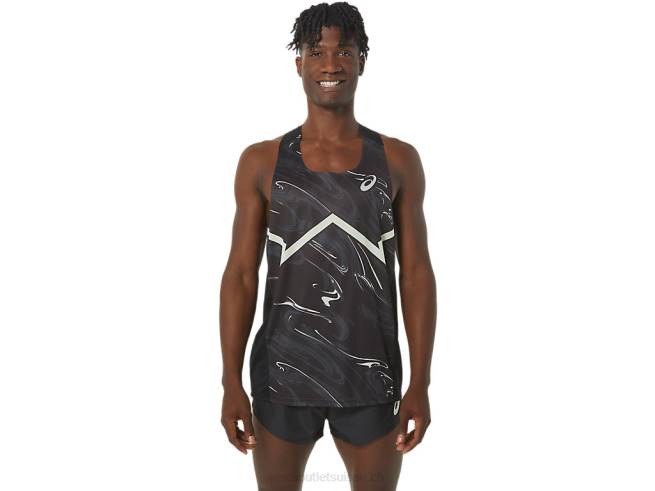 débardeur léger cj-line pour hommes performance noir/murmure vert Asics L6N0K245