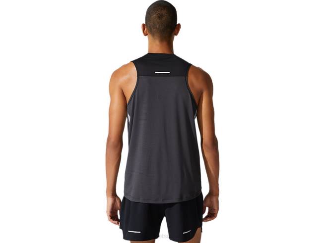 maillot de course homme gris graphite/noir performance Asics L6N0K1982