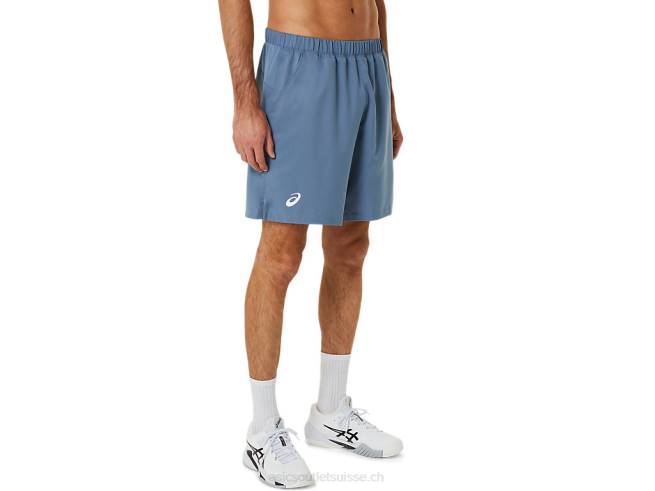 court pour hommes 9po bleu acier Asics L6N0K199