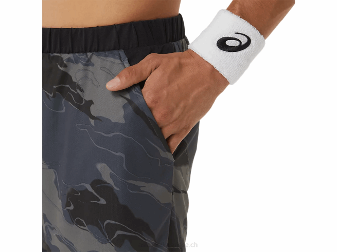 graphique de match pour hommes 7po court transporteur gris Asics L6N0K506