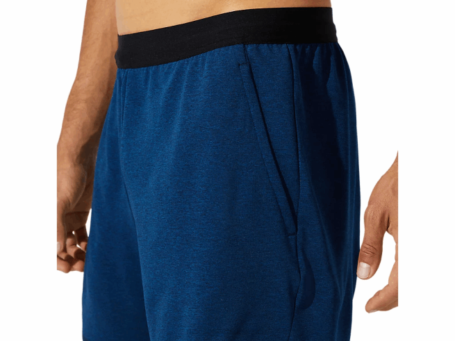 short d'entraînement en tricot 7 pouces pour hommes chiné bleu français Asics L6N0K1891