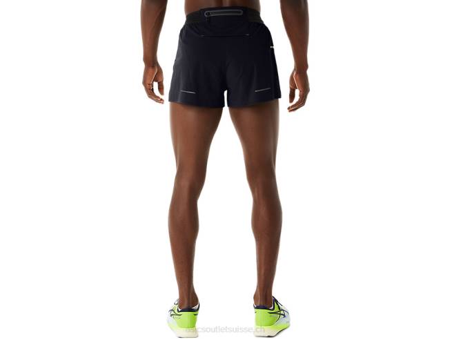short fendu métarun pour hommes performance noir Asics L6N0K515