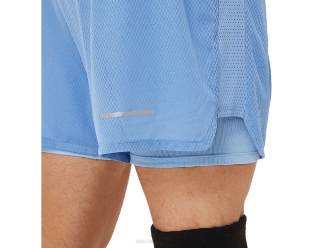short ventilate 2-n-1 5po pour hommes harmonie bleue/bonheur bleue Asics L6N0K1322