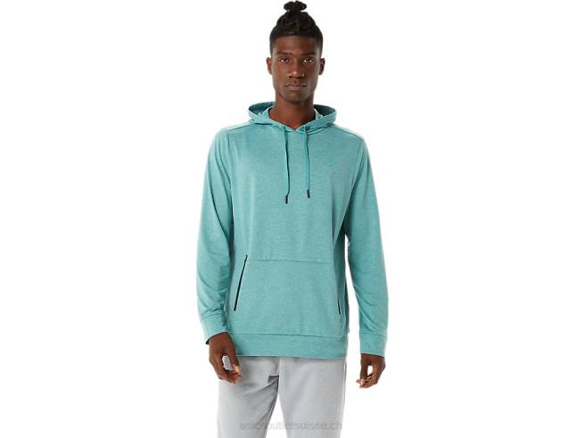 sweat à capuche technique pour hommes bruyère sauge Asics L6N0K1569