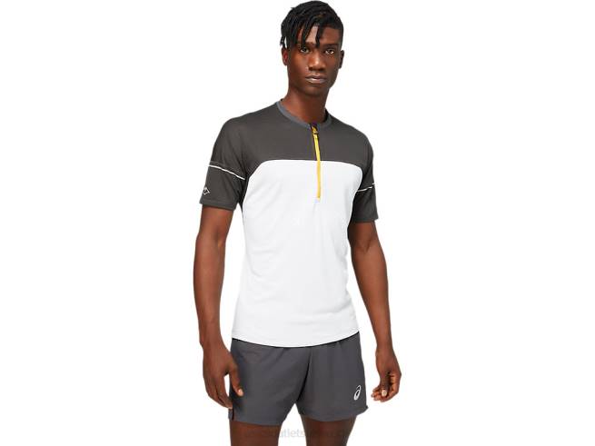 haut fujitrail pour hommes gris graphite/blanc brillant Asics L6N0K1825