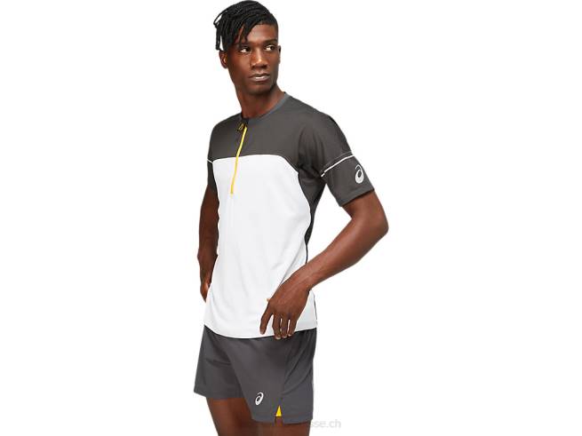 haut fujitrail pour hommes gris graphite/blanc brillant Asics L6N0K1825