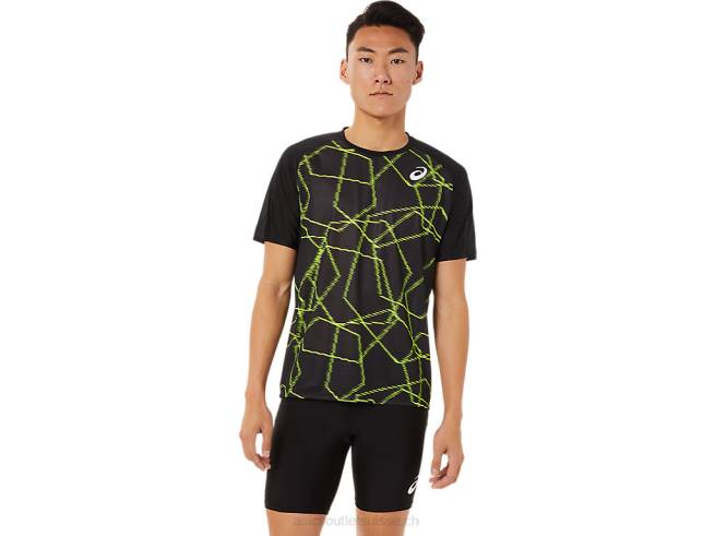 haut léger à manches courtes pour hommes performance noir Asics L6N0K1444
