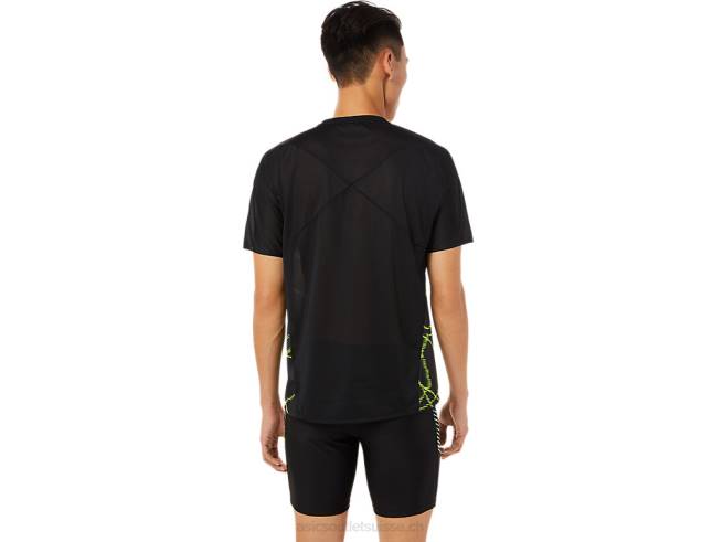 haut léger à manches courtes pour hommes performance noir Asics L6N0K1444