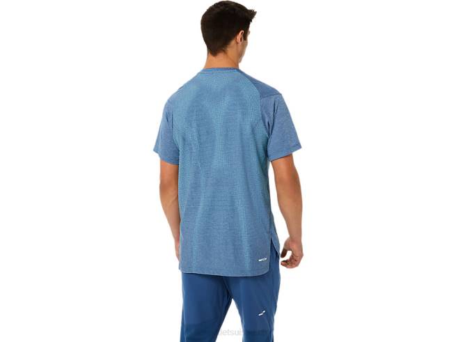 haut à manches courtes en jacquard actibreeze pour hommes bruyère grand requin Asics L6N0K1514