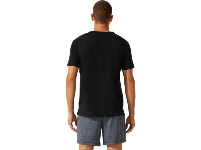 haut à manches courtes pour hommes avec poches plaquées performance noir Asics L6N0K1964