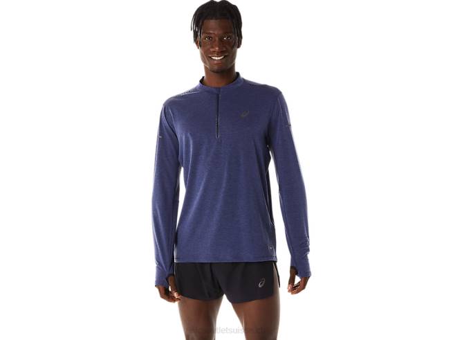 haut à manches longues 1/2 zip metarun pour hommes Bleu indigo Asics L6N0K278