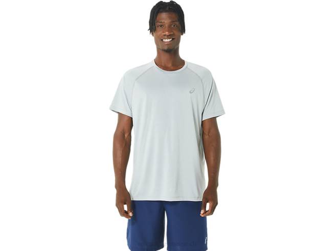 manches courtes ready-set lyte pour hommes gris clair chiné Asics L6N0K226