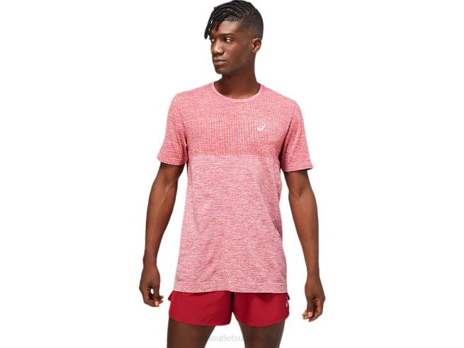 manches courtes sans couture de course pour hommes Bourgogne Asics L6N0K1806