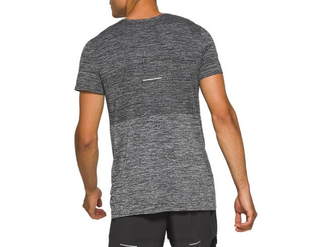 manches courtes sans couture de course pour hommes performance noir Asics L6N0K2047