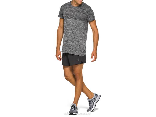 manches courtes sans couture de course pour hommes performance noir Asics L6N0K2047