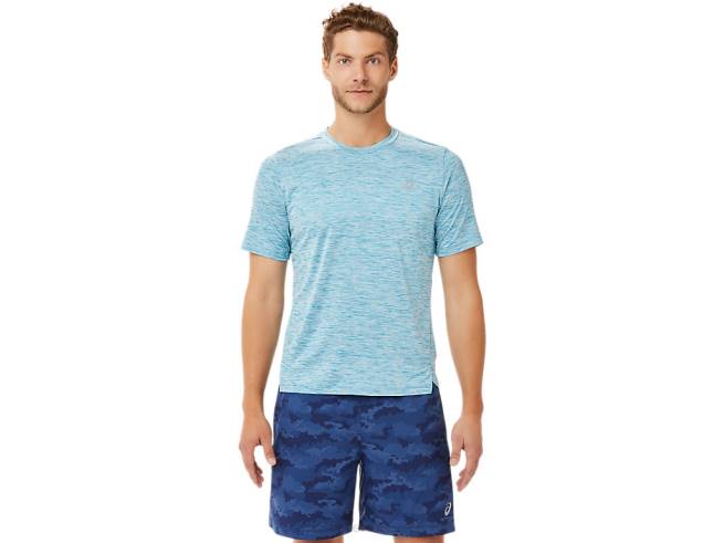 pr lyte à manches courtes pour hommes bleu sarcelle Asics L6N0K2024