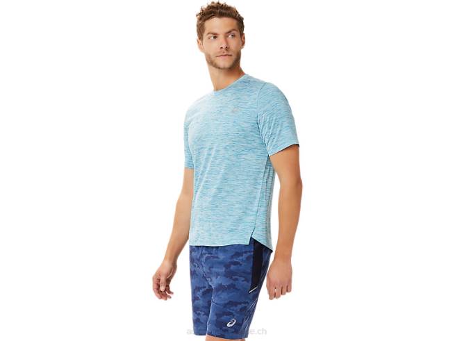 pr lyte à manches courtes pour hommes bleu sarcelle Asics L6N0K2024