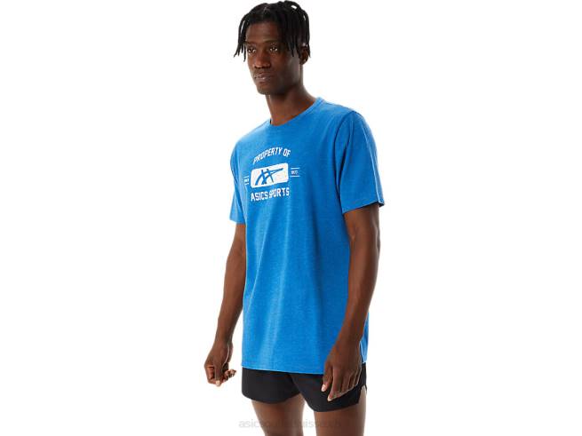 propriété à manches courtes du t-shirt de sport bruyère d'entraînement de lac Asics L6N0K1231