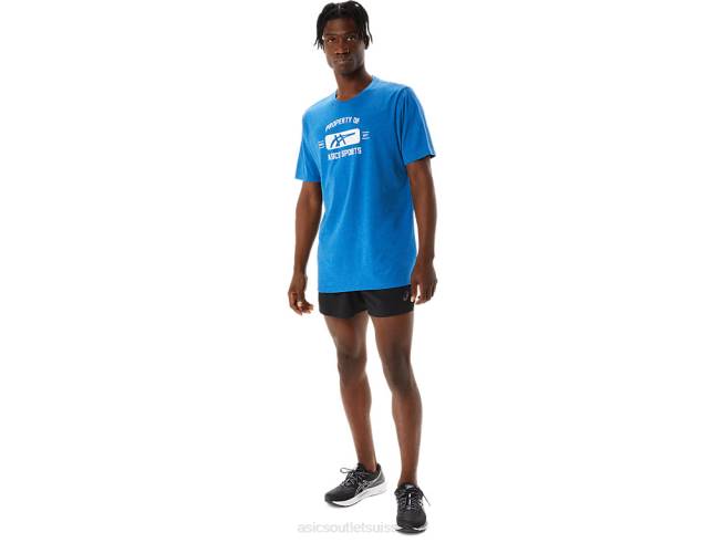 propriété à manches courtes du t-shirt de sport bruyère d'entraînement de lac Asics L6N0K1231