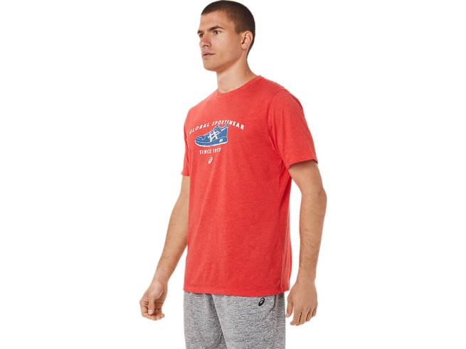 t-shirt de sport 1977 bruyère rouge classique Asics L6N0K781