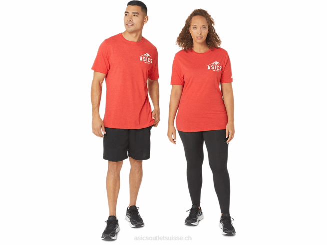 t-shirt fuji 1977 bruyère rouge classique Asics L6N0K2082