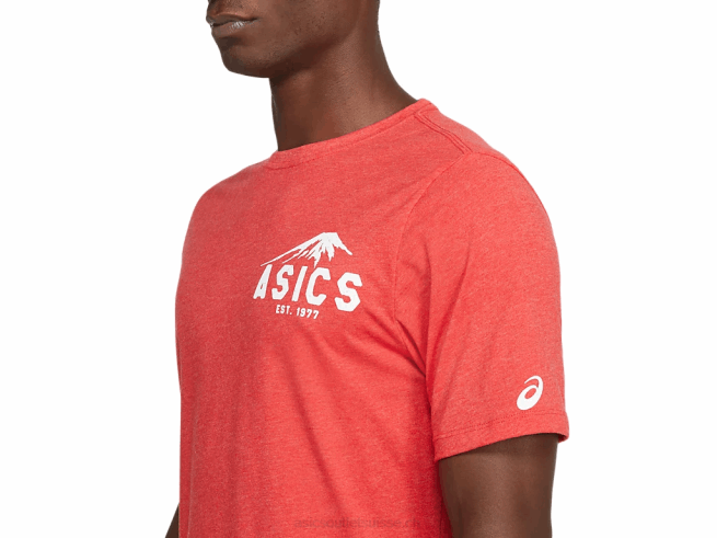 t-shirt fuji 1977 bruyère rouge classique Asics L6N0K2082