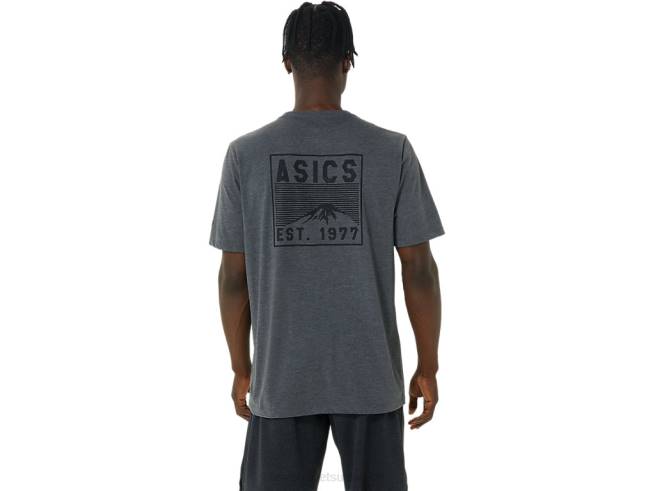 t-shirt fuji 1977 chiné gris foncé Asics L6N0K886