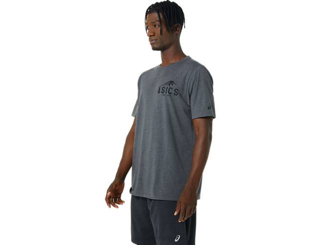 t-shirt fuji 1977 chiné gris foncé Asics L6N0K886