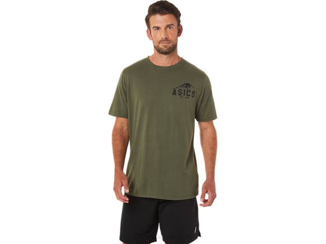 t-shirt fuji 1977 toile olive Asics L6N0K1630