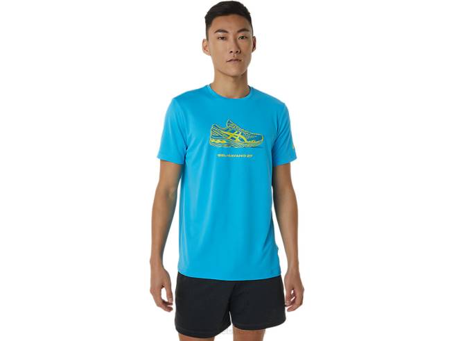 t-shirt graphique à manches courtes aqua numérique Asics L6N0K1376