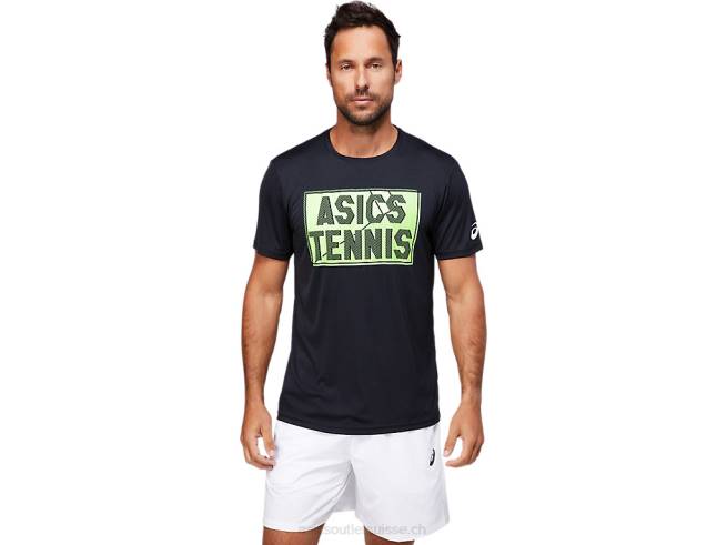 t-shirt graphique pour hommes performance noir Asics L6N0K1791