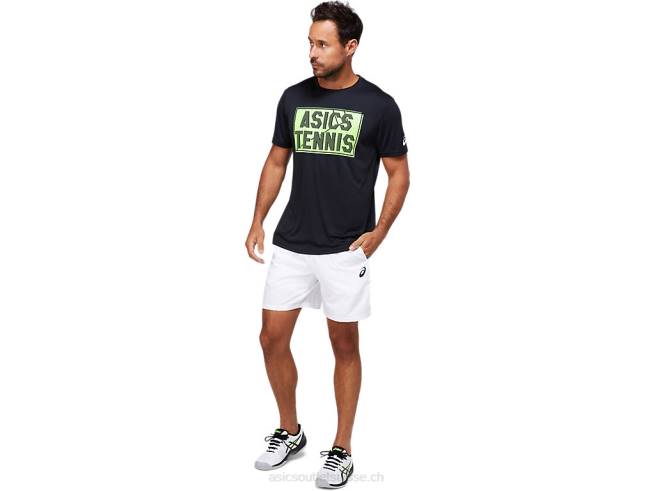 t-shirt graphique pour hommes performance noir Asics L6N0K1791