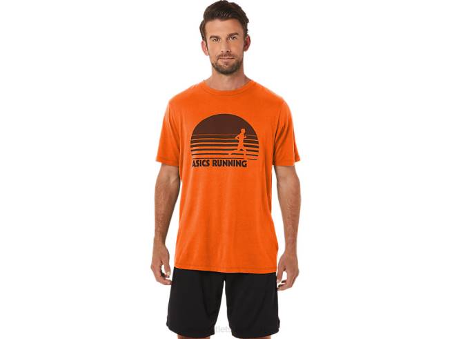 t-shirt graphique sunrise runner souci orange bruyère Asics L6N0K1186