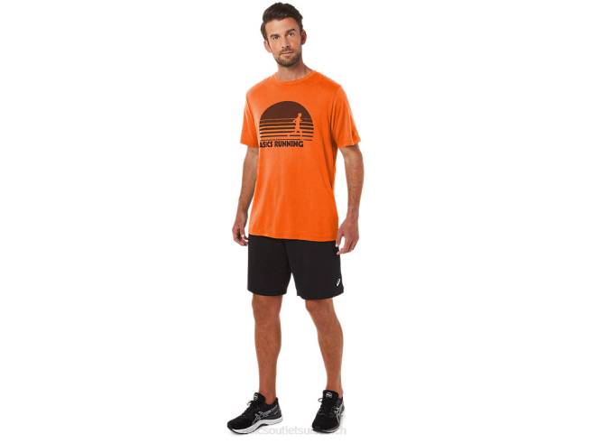 t-shirt graphique sunrise runner souci orange bruyère Asics L6N0K1186