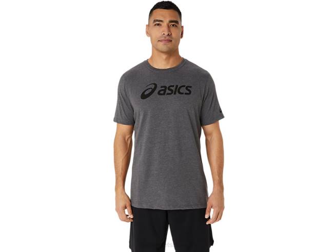 t-shirt à logo à manches courtes xg chiné gris foncé Asics L6N0K2076