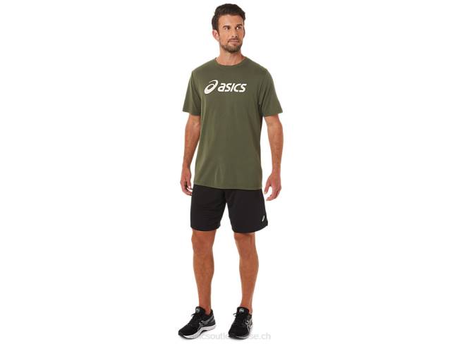 t-shirt à logo à manches courtes xg toile olive Asics L6N0K1655
