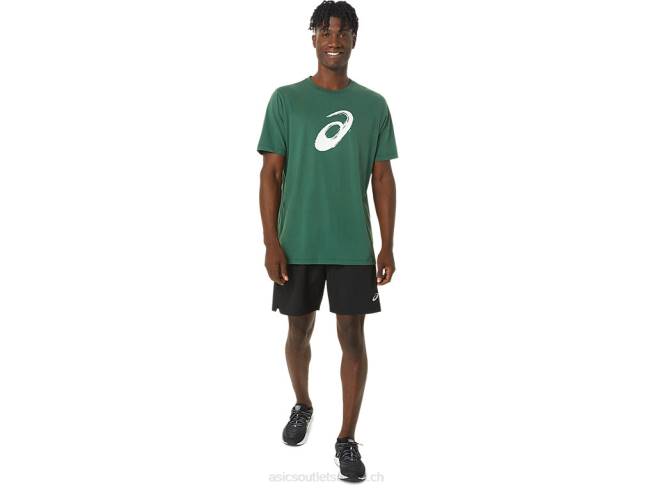 t-shirt pinceau à manches courtes vert Chasseur Asics L6N0K879