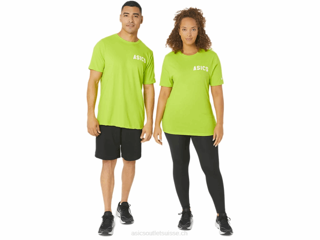 t-shirt à rayures le zeste de lime Asics L6N0K142