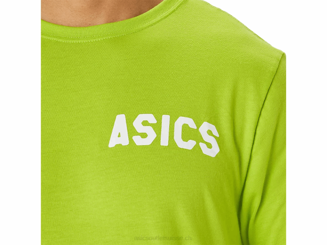 t-shirt à rayures le zeste de lime Asics L6N0K142