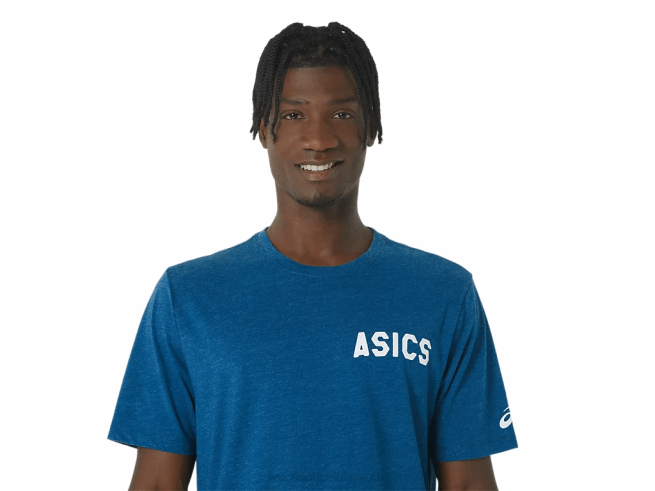 t-shirt à rayures lecteur de lac Asics L6N0K141