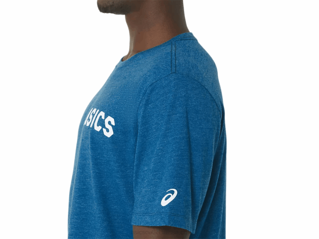 t-shirt à rayures lecteur de lac Asics L6N0K141