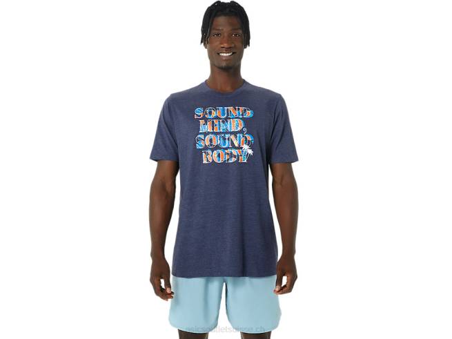 t-shirt à slogan hibiscus bruyère caban Asics L6N0K1045