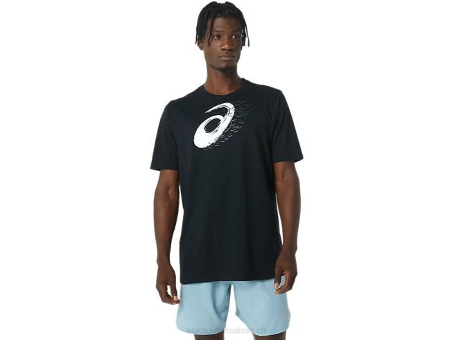 t-shirt ss chauve-souris d'halloween performance noir Asics L6N0K861