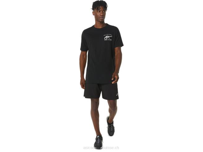 t-shirt ss à petit logo lumineux orc performance noir Asics L6N0K800