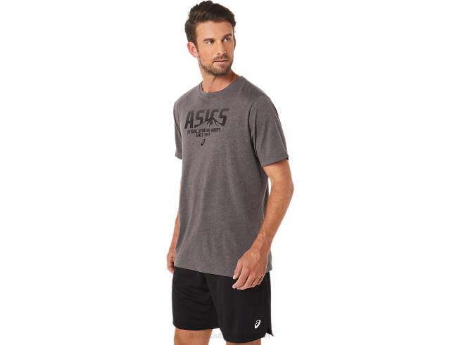tee 1977 mtn chiné gris foncé Asics L6N0K1637