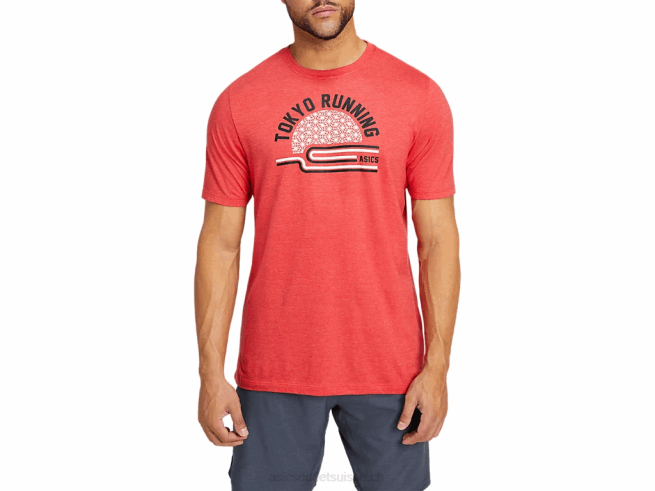 tee-shirt teatokyo bruyère rouge classique Asics L6N0K2041
